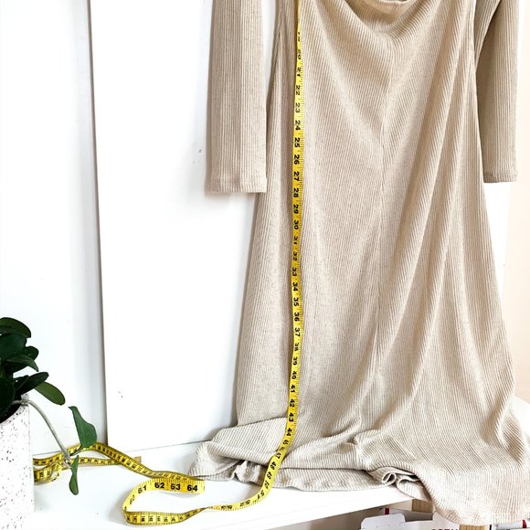 NWT topshop cream open back midi dress crew neck - Picture 6 of 7